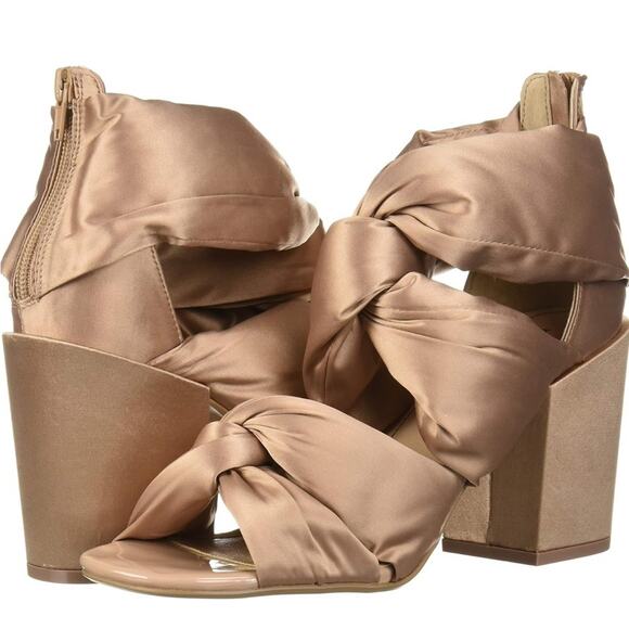 Kelsi Dagger Brooklyn Maddox Knotted Satin Heels-7 - Picture 2 of 13